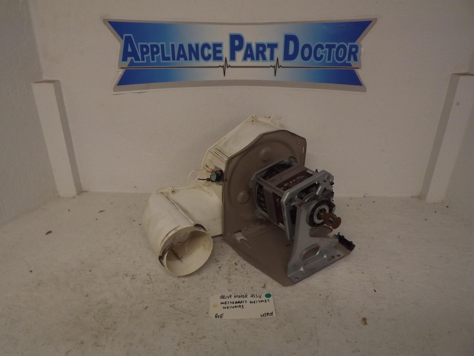 GE Dryer WE17X22217 WE17M37 WE14M93 Drive Motor Assembly Used GE Dryer WE17X22217 WE17M37 WE14M93 Drive Motor Assembly Used